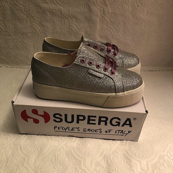 superga silver glitter